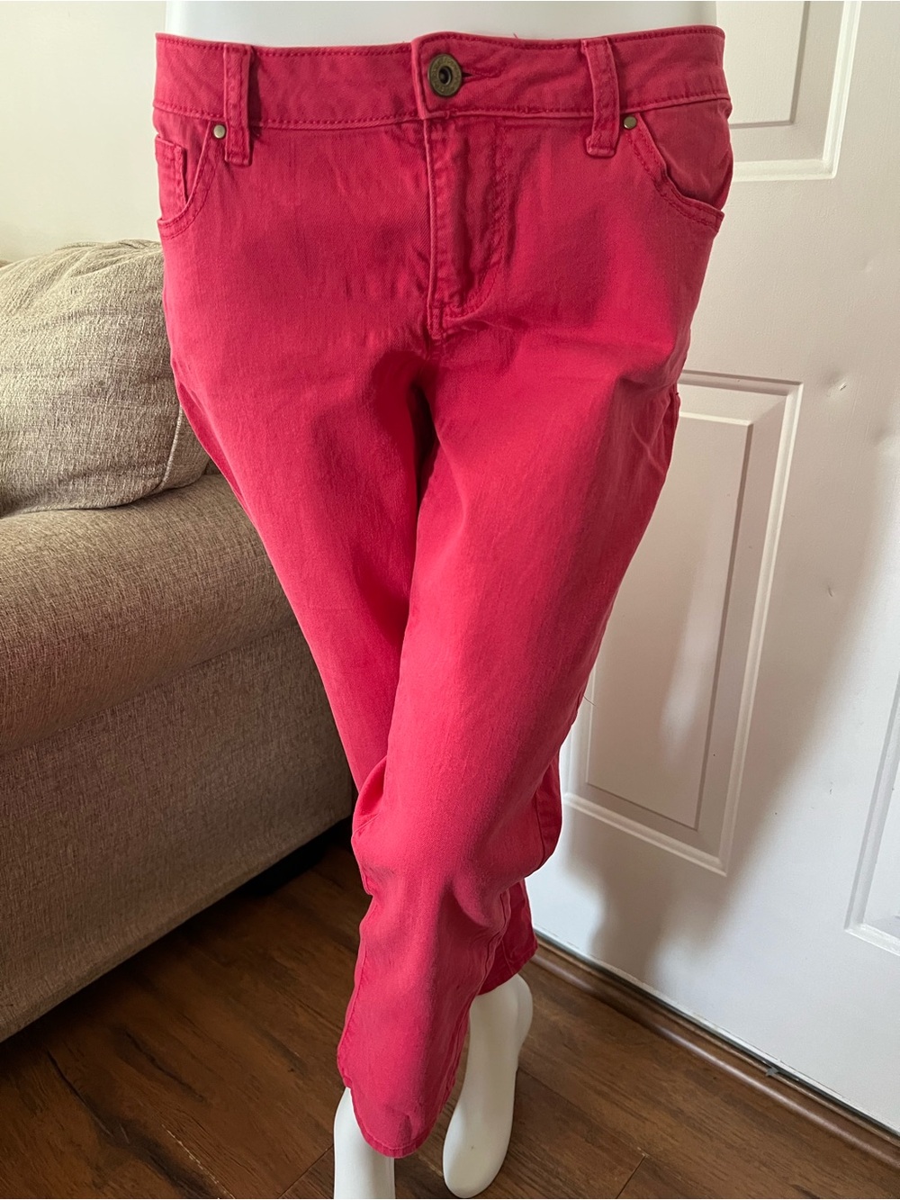 Women’s Red Stretch Denim Jeans